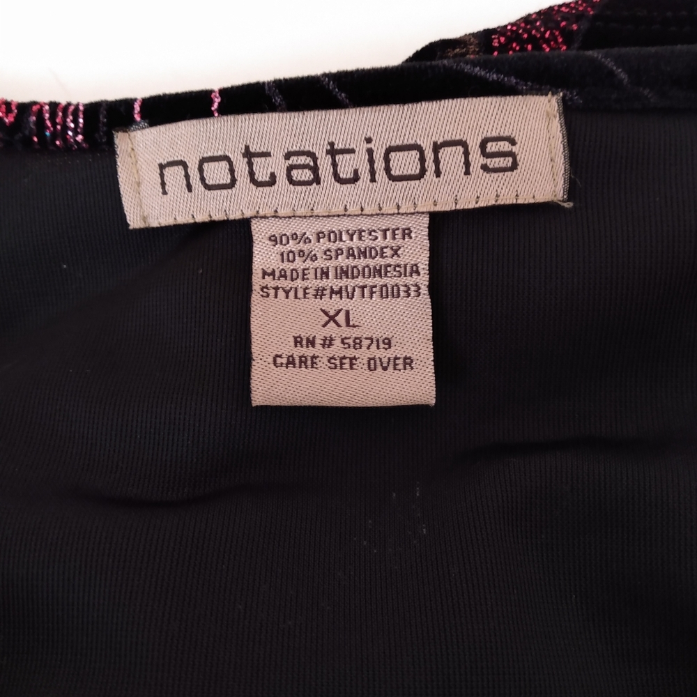 Notation Black Pink Embellished Overlay Jacket Xl - image 4